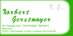 norbert gerstmayer business card